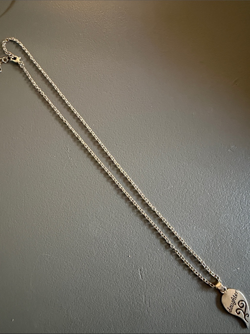 Silver 'tone daughter' Heart Pendant Necklace - Women Jewelry